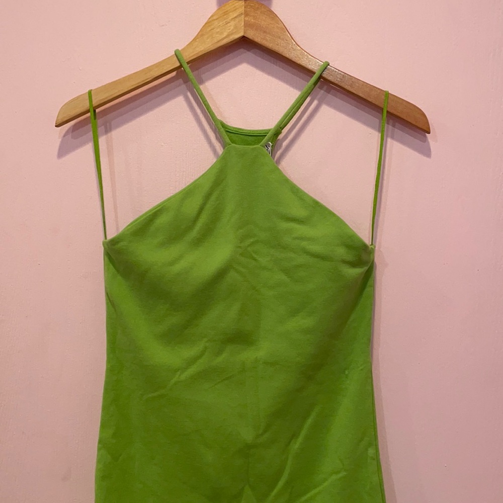 Green Halter Bodycon Dress